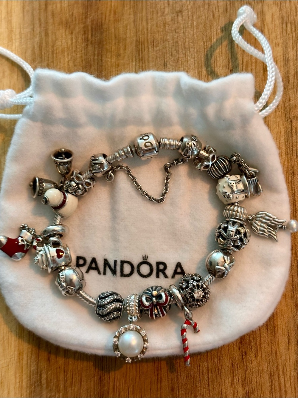Pandora Silver Christmas Charm Bracelet (7.5”)